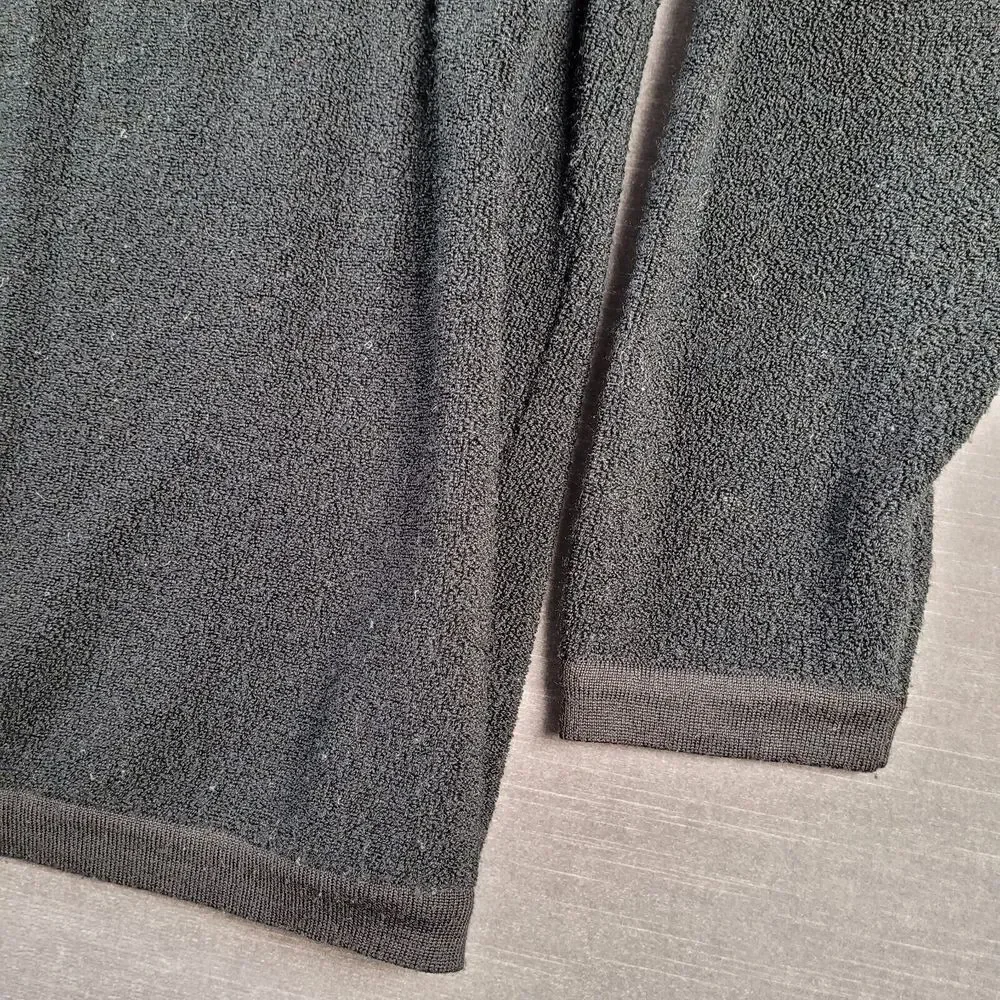 Eddie Bauer‎ Ebtek Vintage Wool Blend 1/4 Zip Mock Neck Mens Black Size Medium